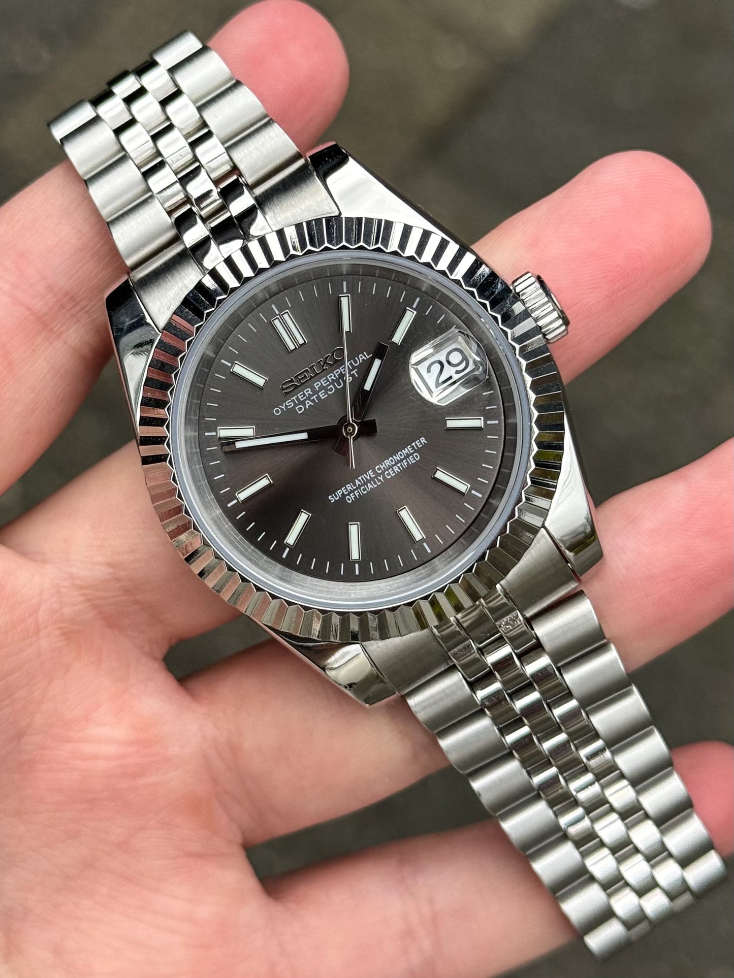 ’Rhodium’ Datejust Mod