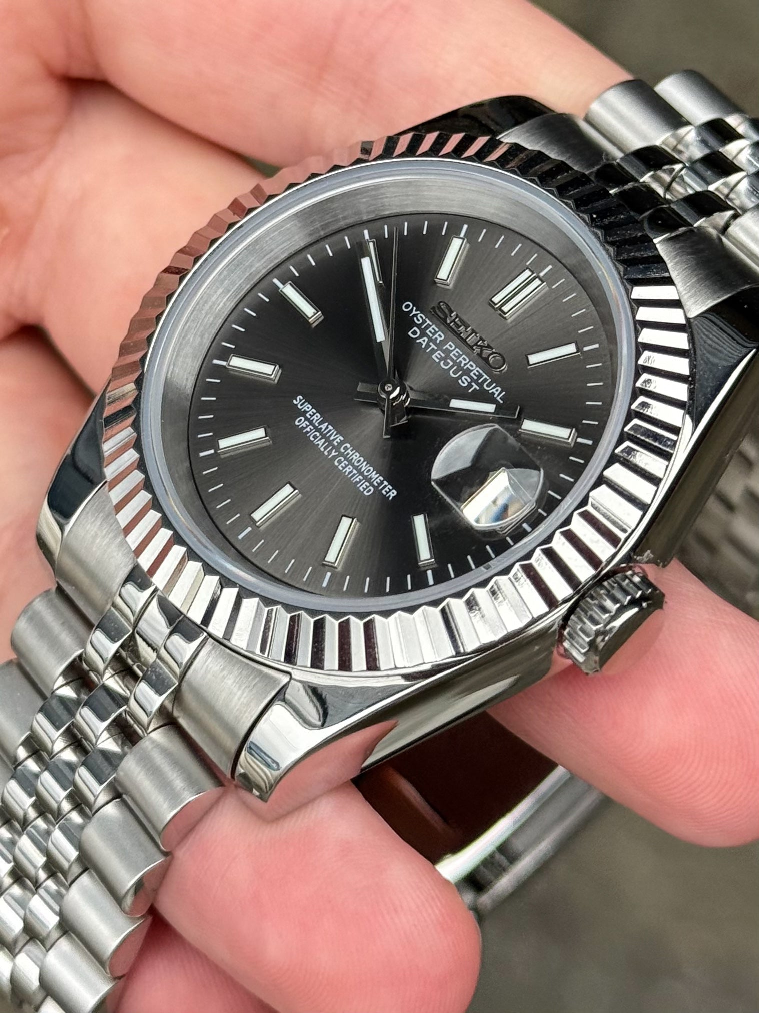 ’Rhodium’ Datejust Mod