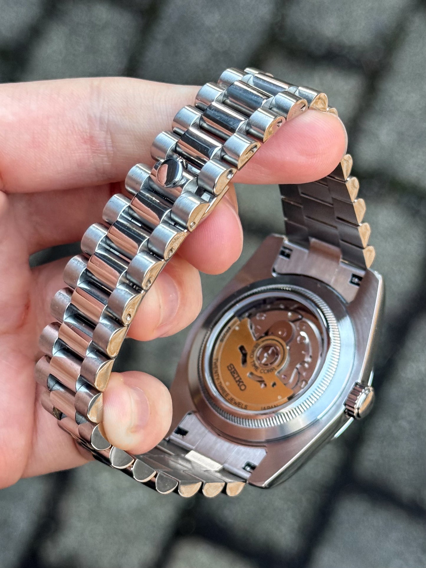 (På lager) Lightning "Blue Dial" President Mod