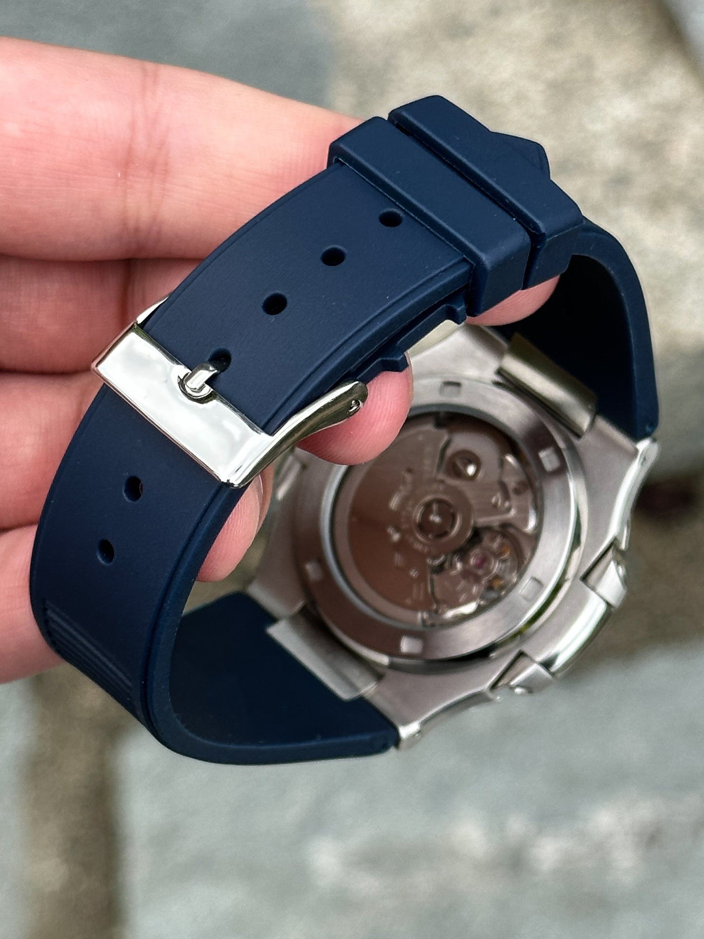 "Blue Dial" Nautilus Rubber Mod