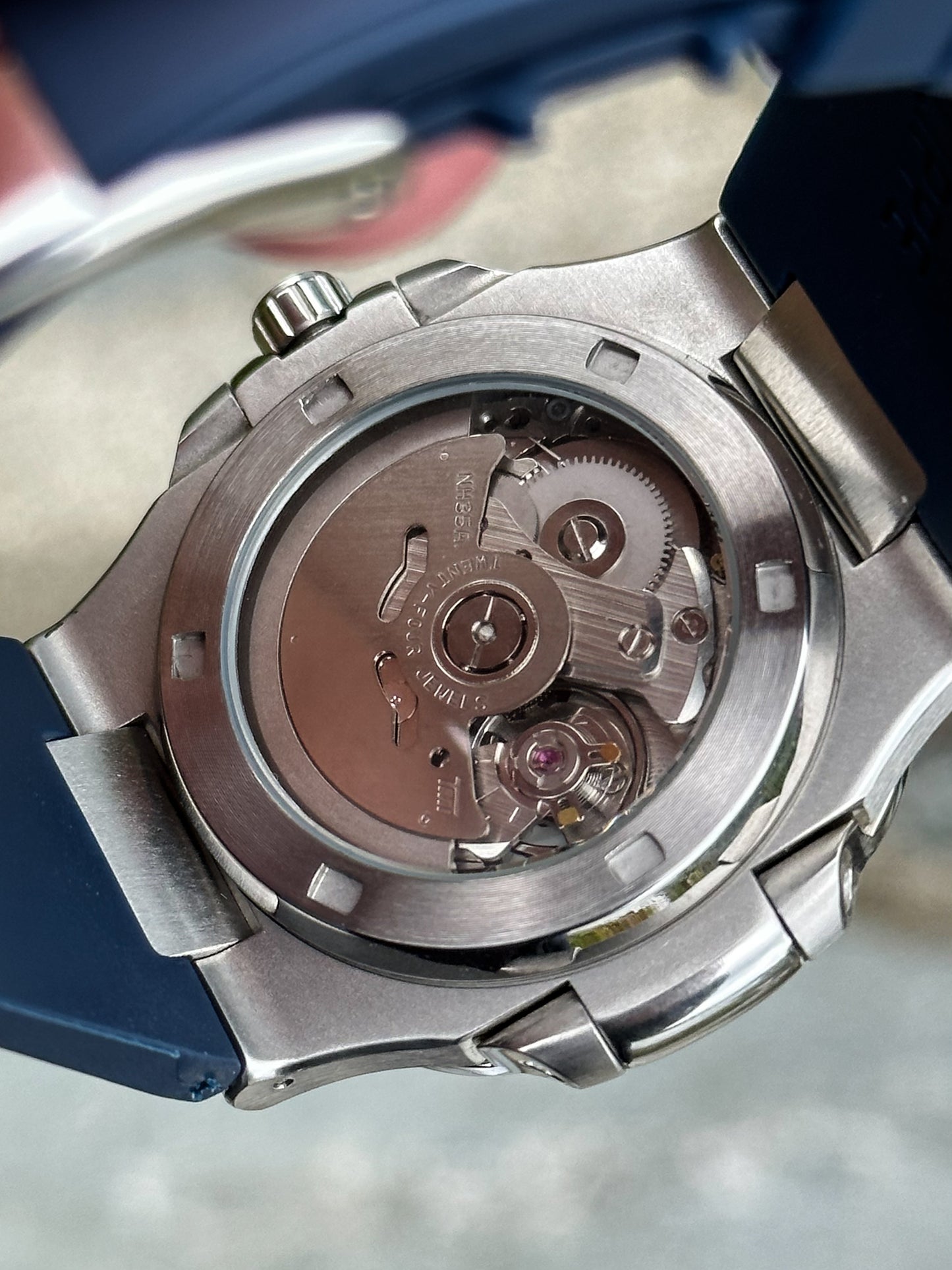 "Blue Dial" Nautilus Rubber Mod