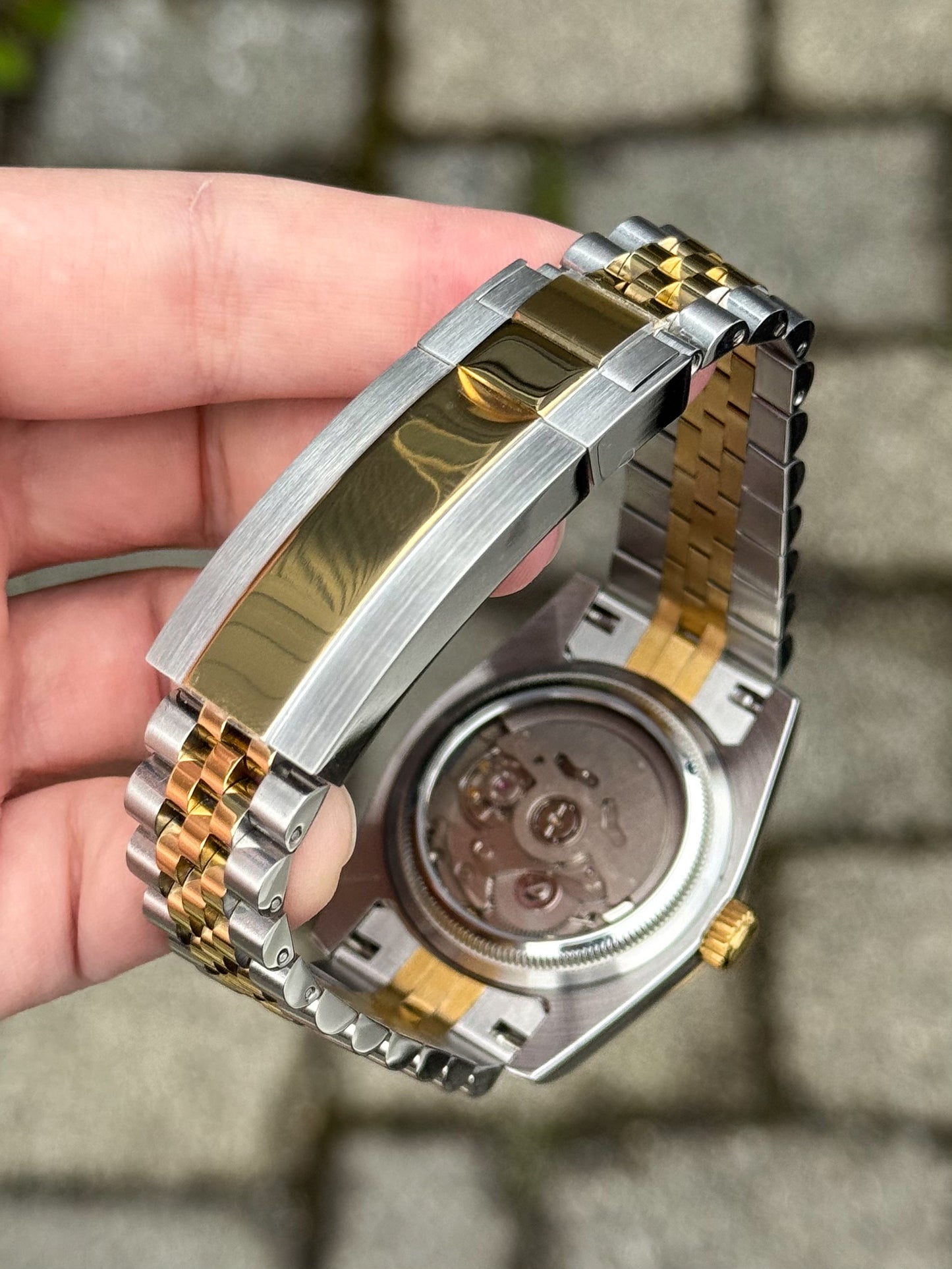 (På lager) Two Tone Datejust "Black Dial" 36mm Mod