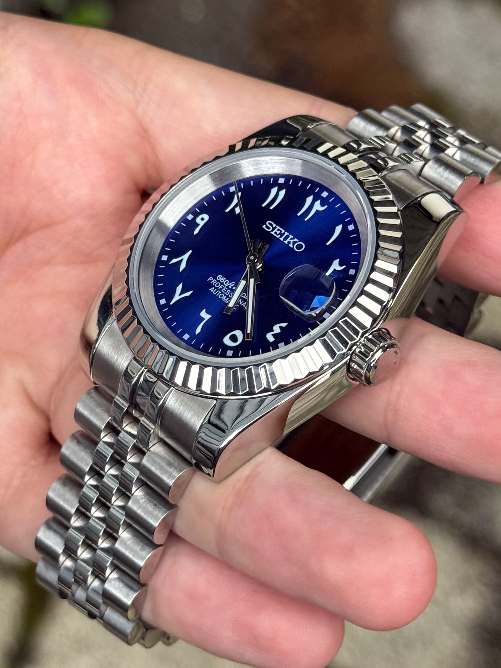 ’Blue Arabic’ Datejust Mod