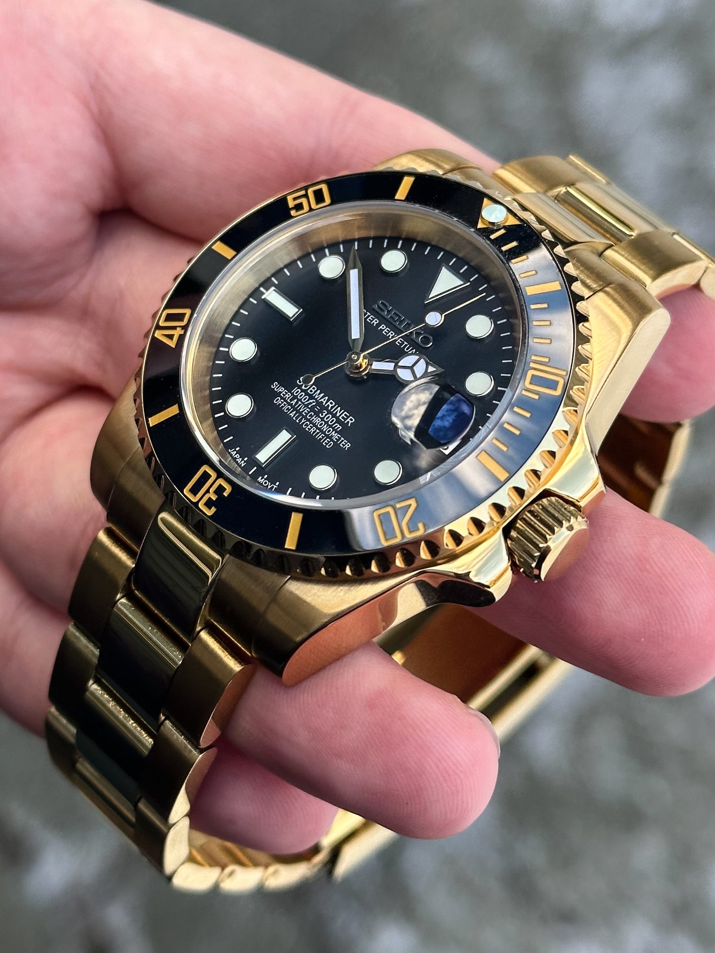 Gold "Black Dial" Submariner Mod
