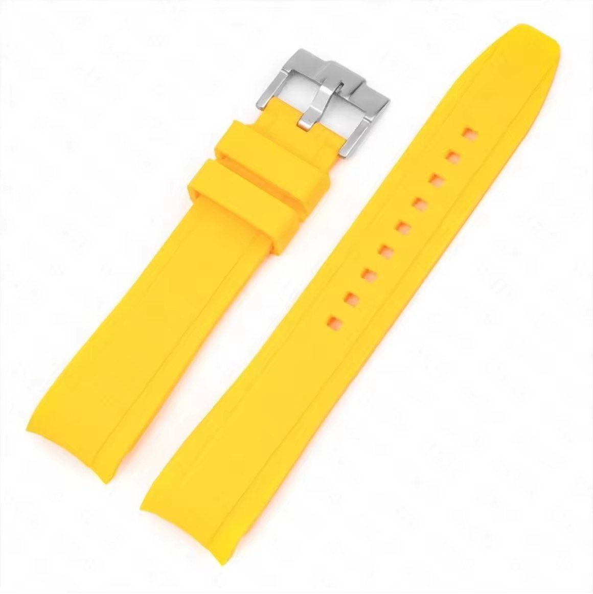 20mm Lemon Yellow Rubber Strap