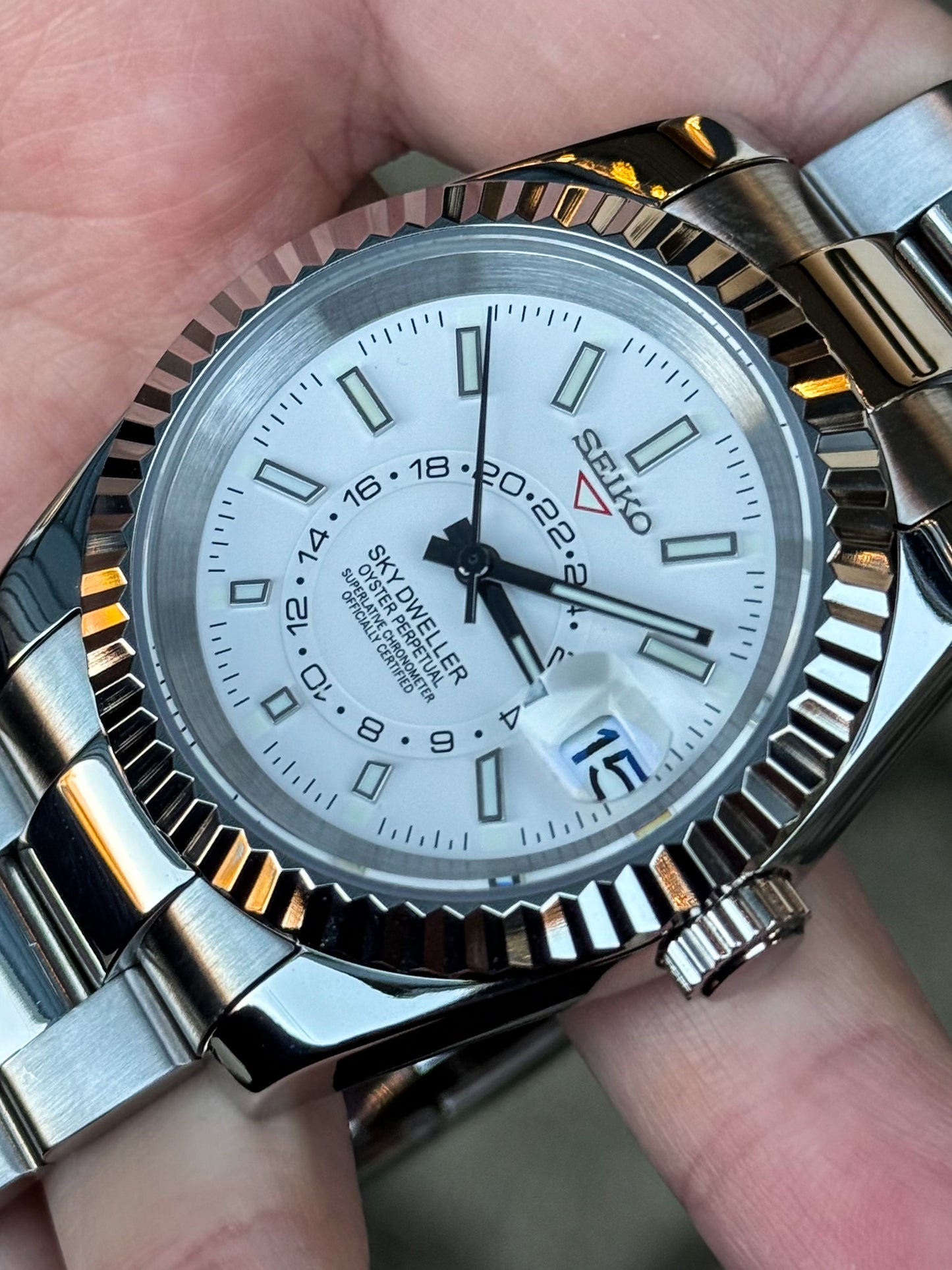 "White Dial" Sky Dweller Mod
