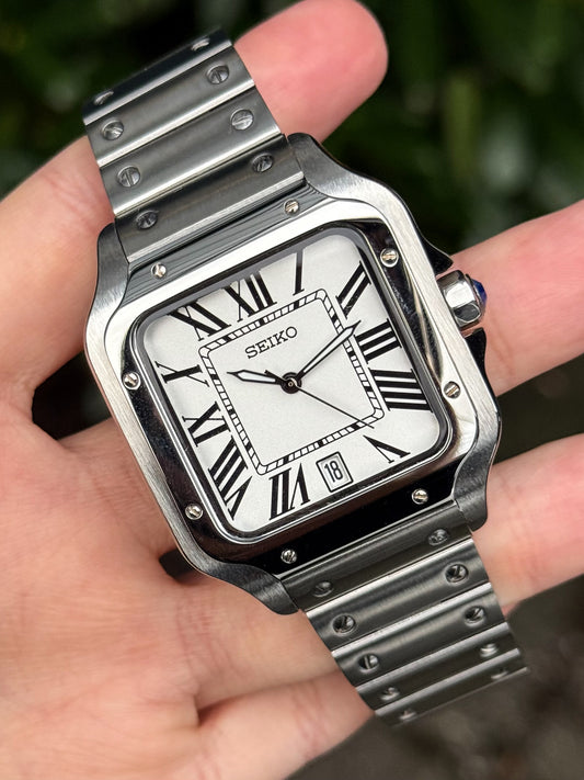 "White Dial" Santos Mod