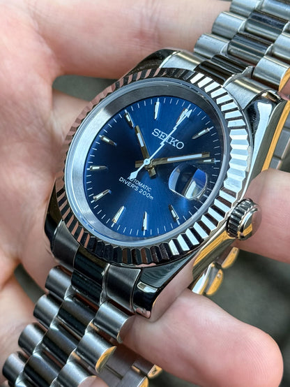 (På lager) Lightning "Blue Dial" President Mod