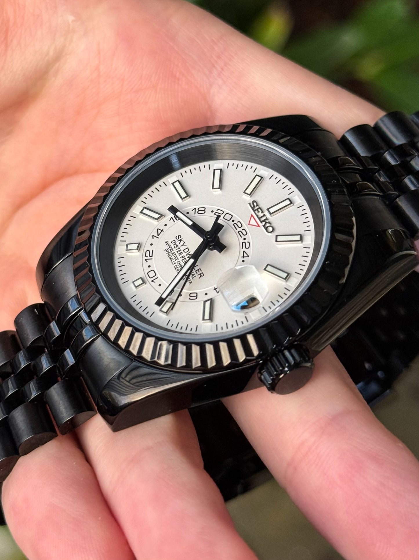 Stealth "White Dial" Sky Dweller Mod