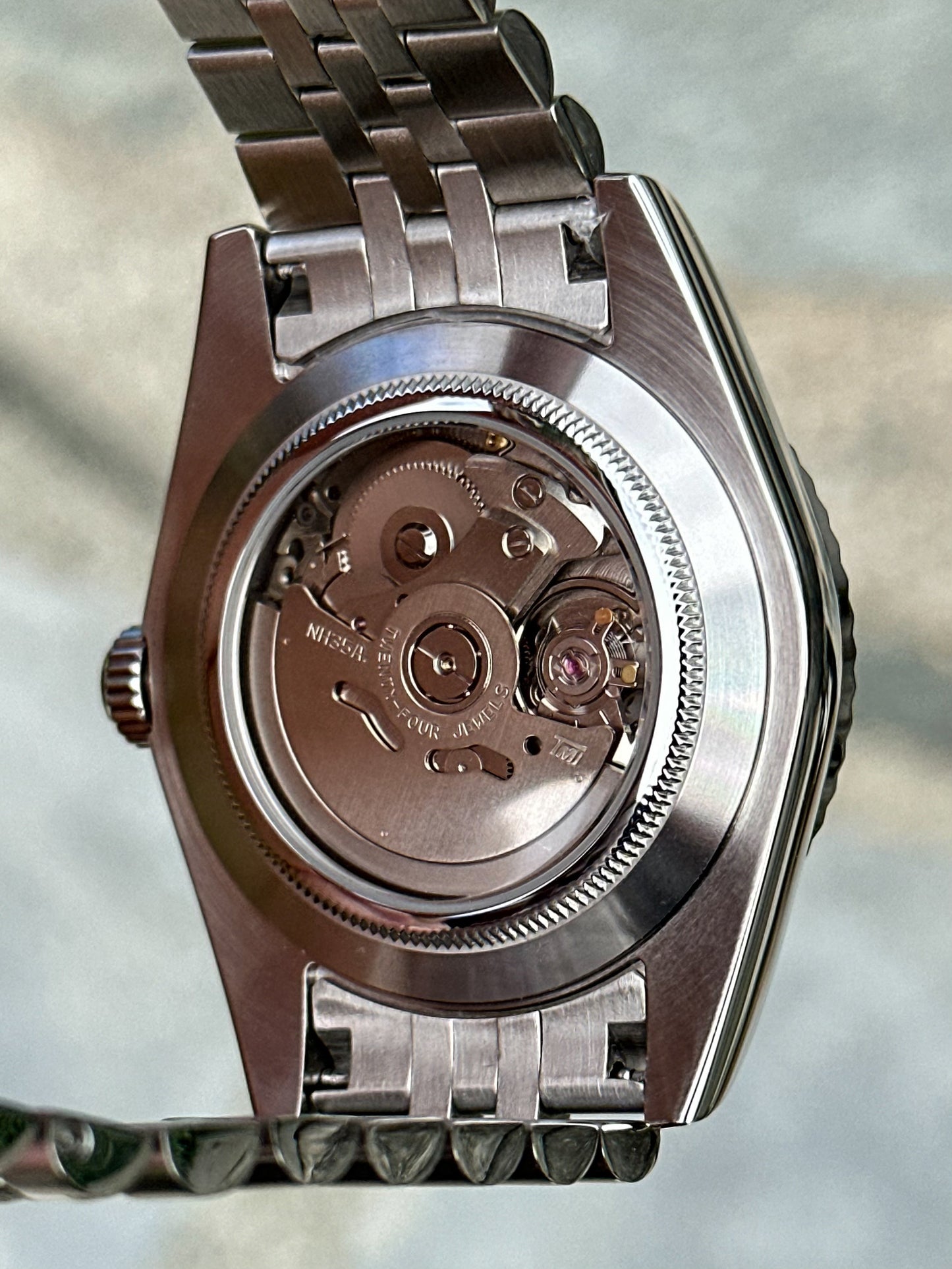 (På lager) "Gradient Green" 36mm Datejust Mod