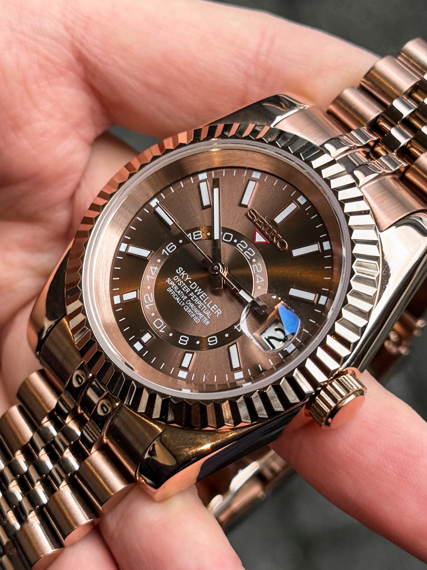 Rosegold "Choco" Sky Dweller Mod