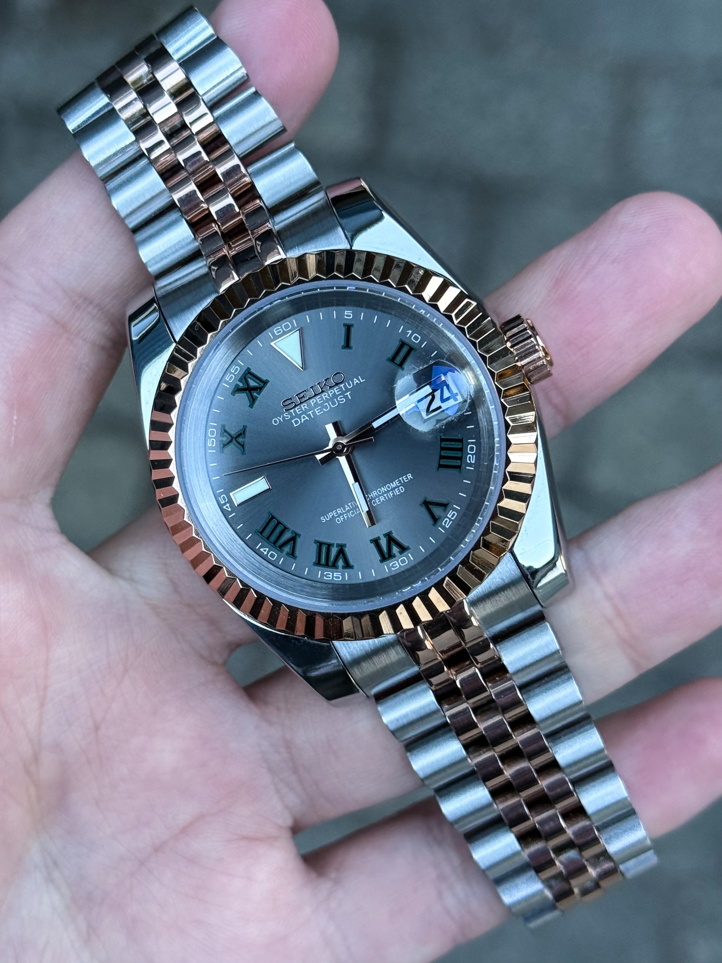 Rosegold "Wimbledon" Datejust Mod