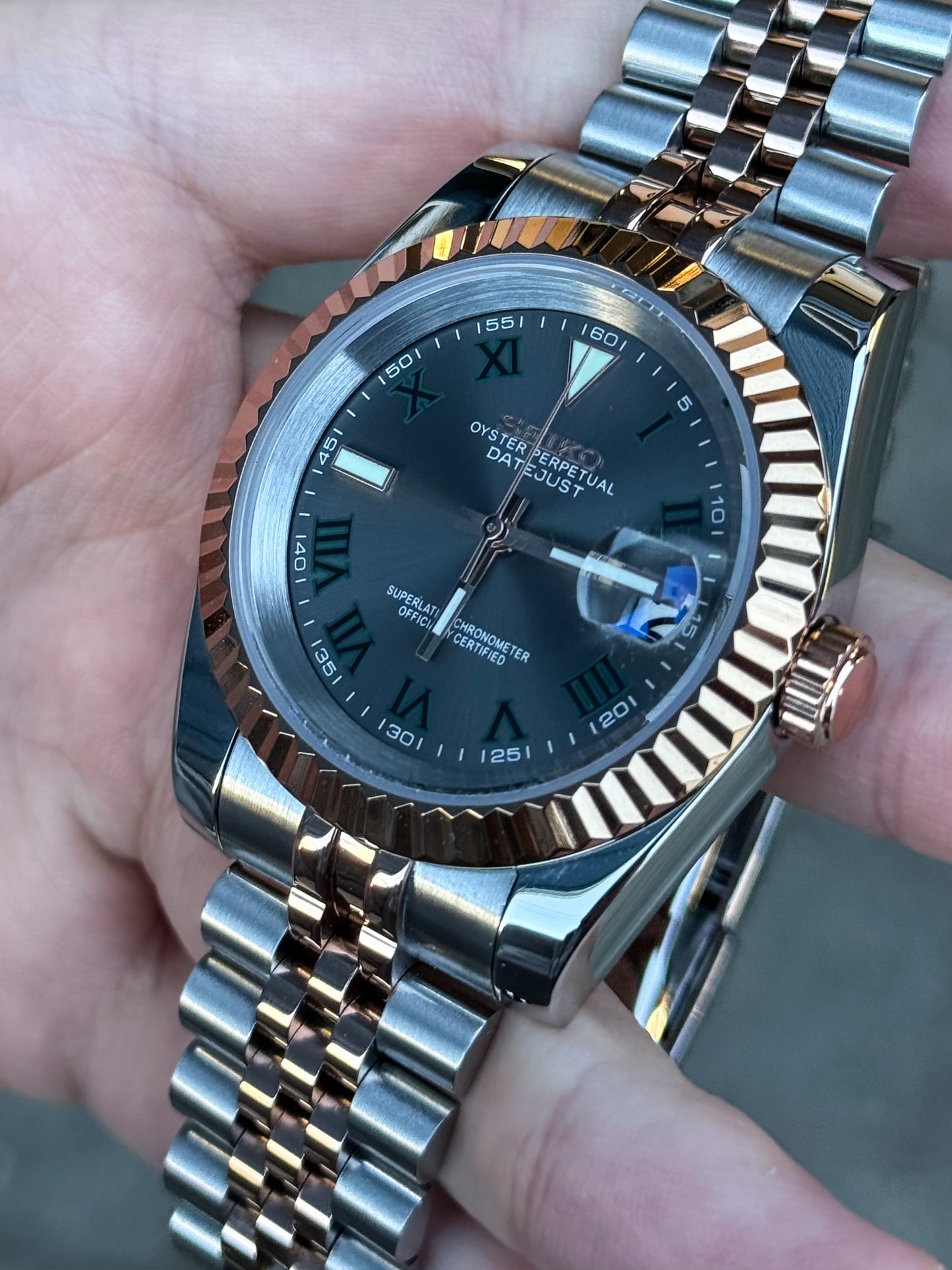 Rosegold "Wimbledon" Datejust Mod