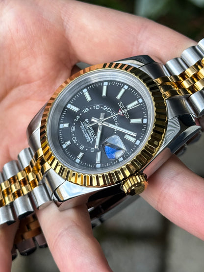 Two Tone "Black Dial" Sky Dweller Mod