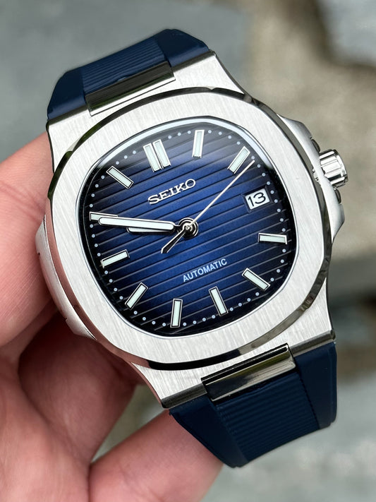"Blue Dial" Nautilus Rubber Mod