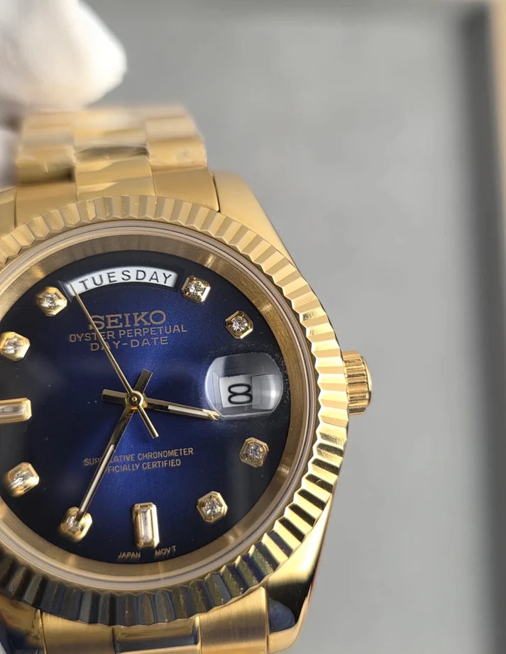 Gold "Blue Diamond" Day-Date Mod