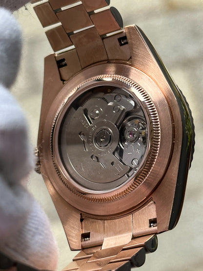 Rosegold "Olive Dial" President Mod
