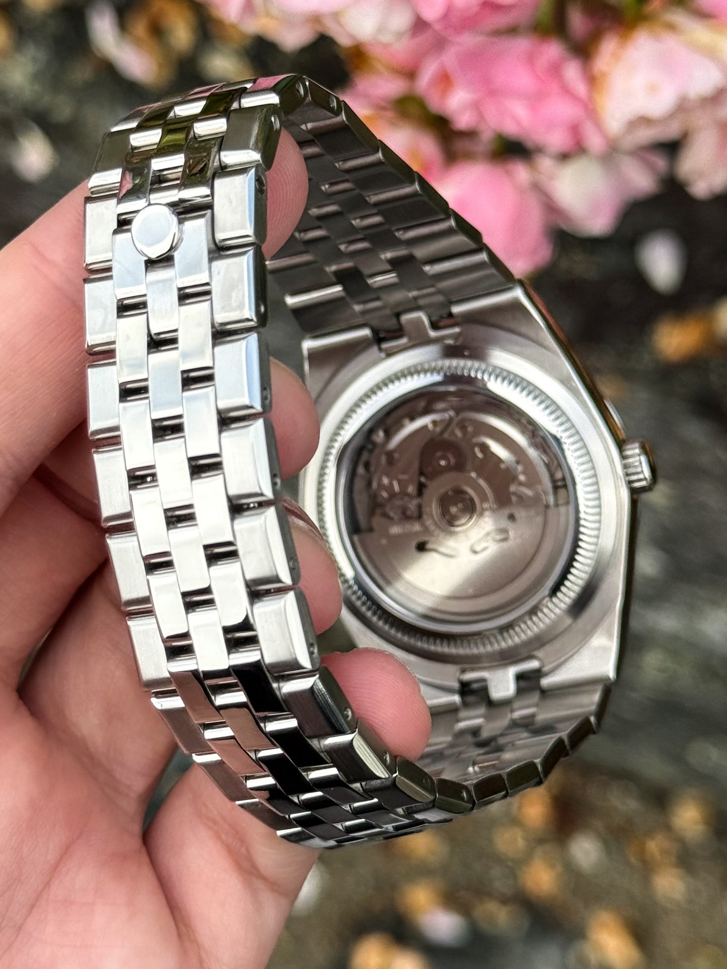 (På lager) "Silver Dial" Land-Dweller Mod