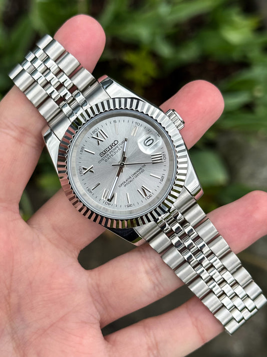 "Silver Roman" Datejust Mod