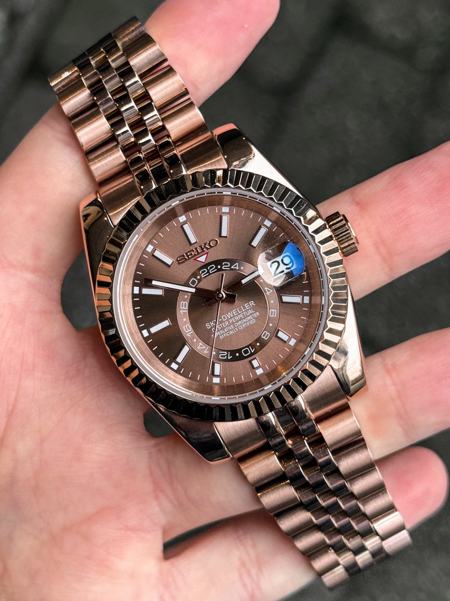 Rosegold "Choco" Sky Dweller Mod