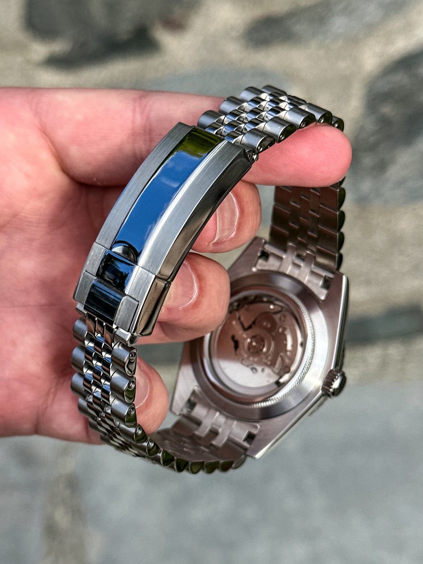 (På lager) "Gradient Green" 36mm Datejust Mod