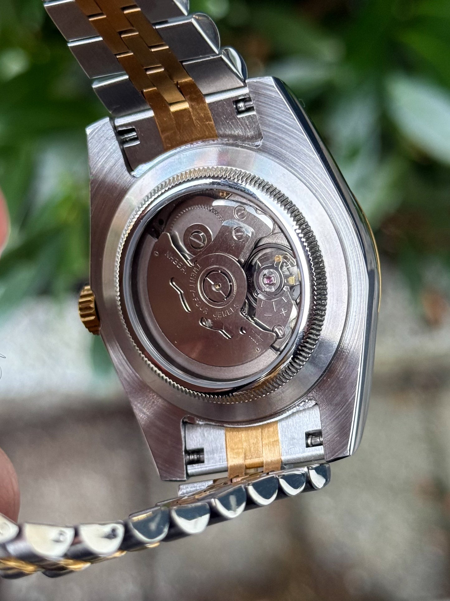 Two Tone "Black Dial" Sky Dweller Mod