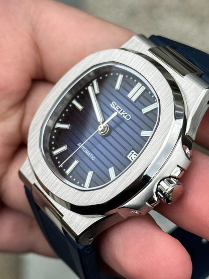 "Blue Dial" Nautilus Rubber Mod