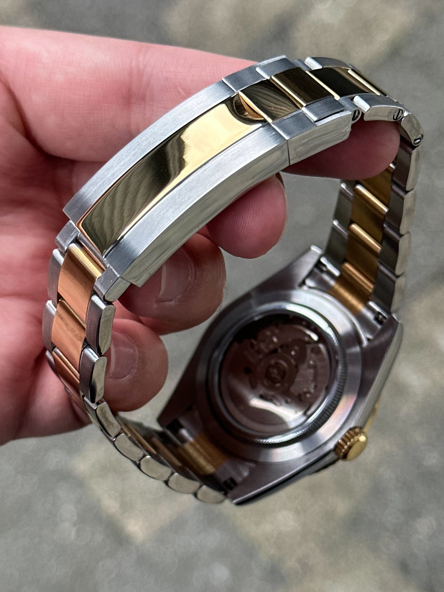 Two Tone "Black Dial" Sky Dweller Mod