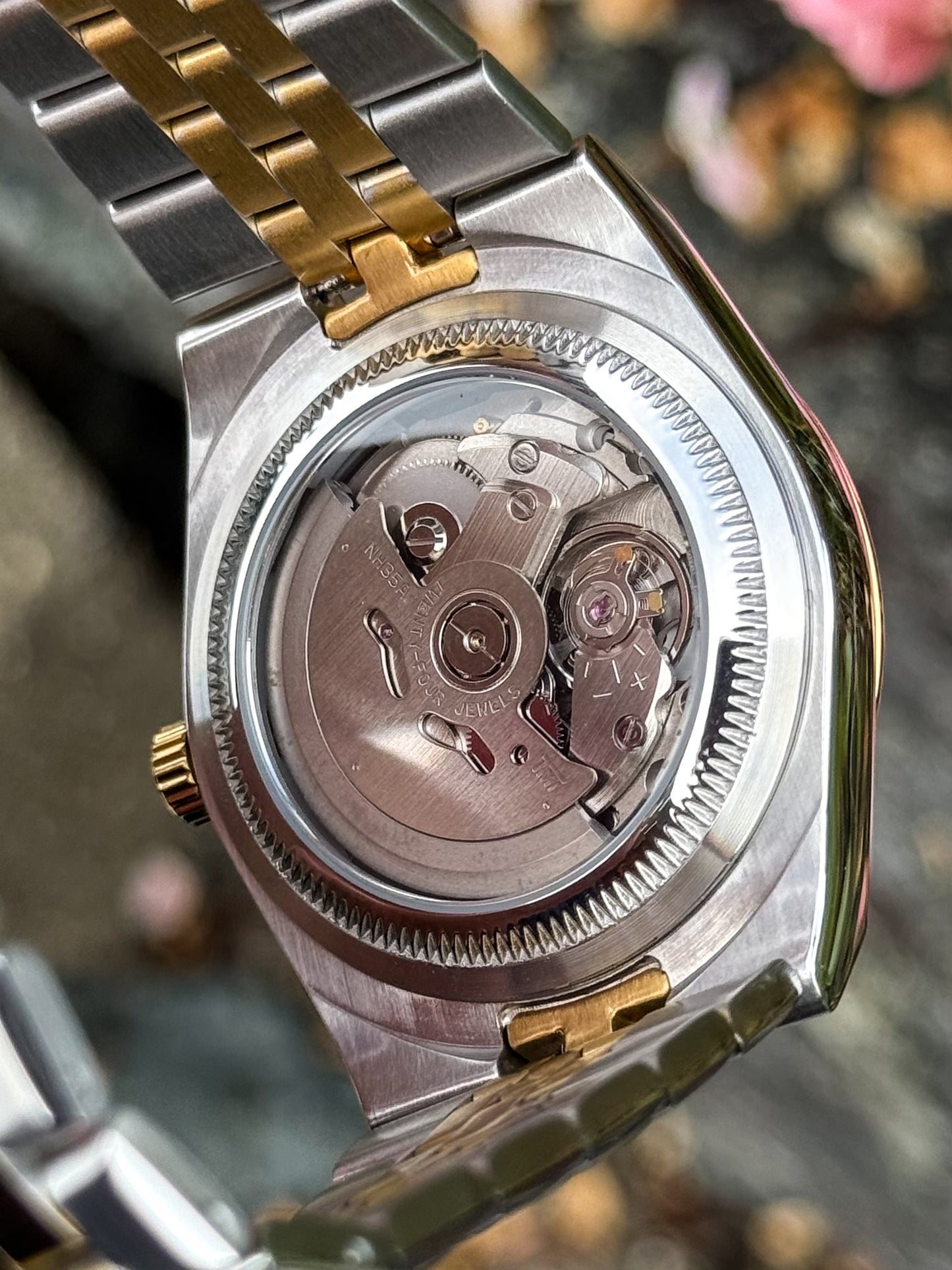 (På lager) Two Tone "Blue Dial" Land-Dweller Mod