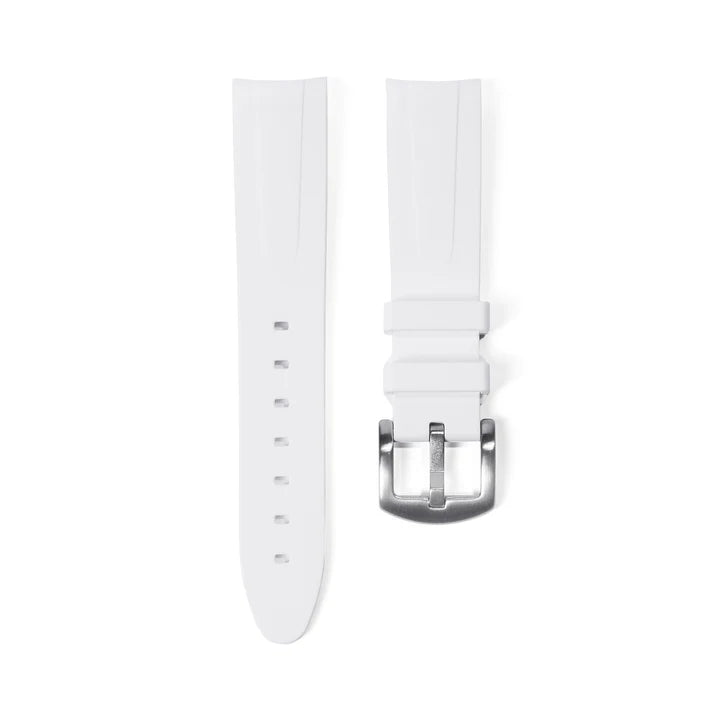 20mm White Rubber Strap