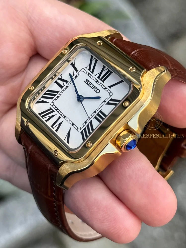 Gold ’Leather’ Santos Mod