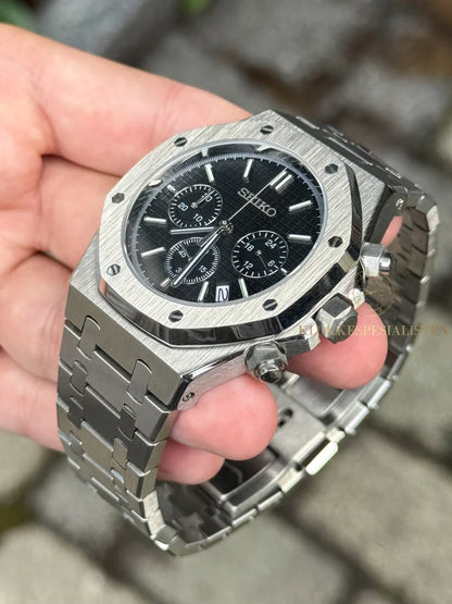 (På lager) ’Black Dial’ Royal Oak Chrono Mod