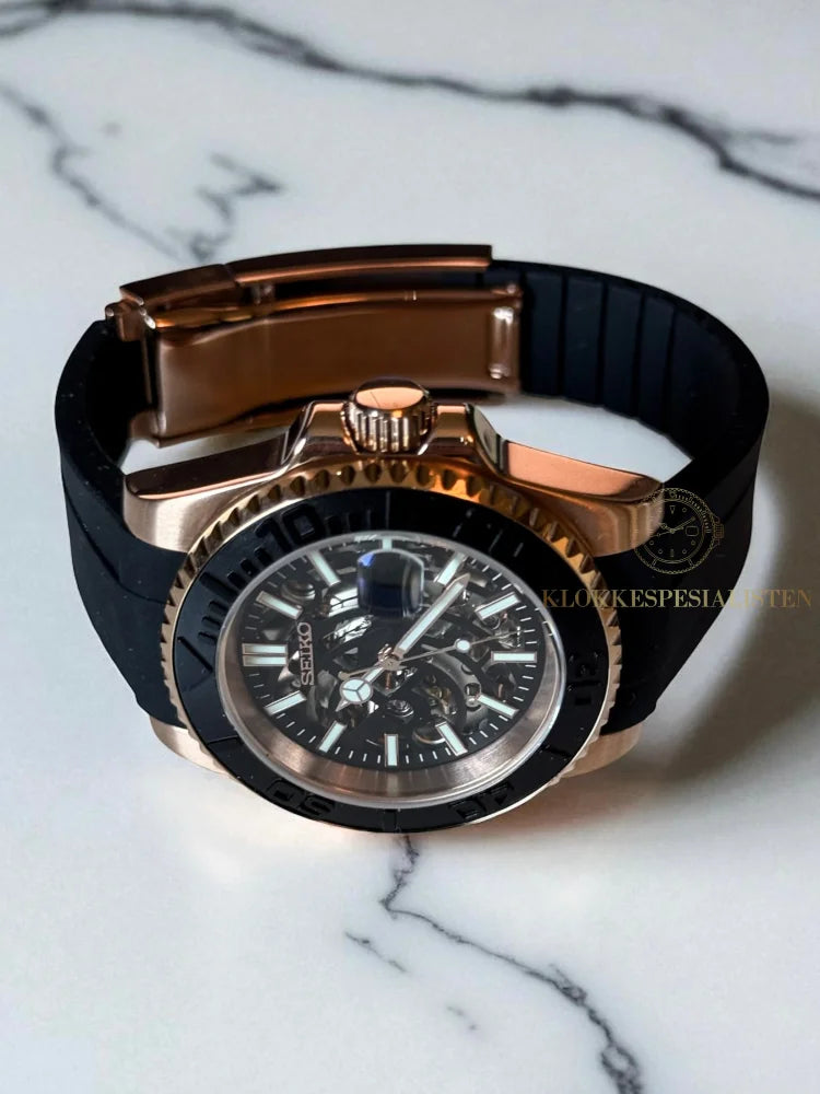 (På lager) Rosegold ’Skeleton’ Yacht-Master Mod