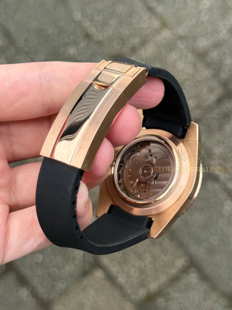 (På lager) Rosegold ’Skeleton’ Yacht-Master Mod