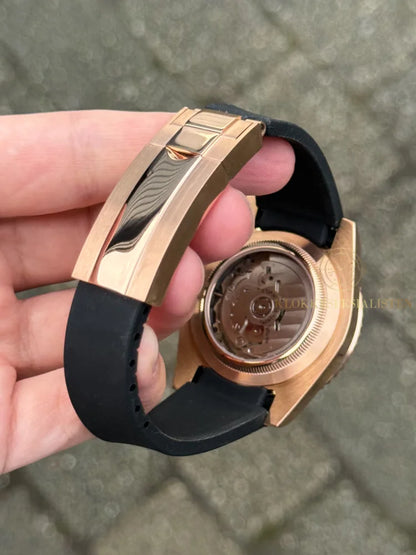 (På lager) Rosegold ’Skeleton’ Yacht-Master Mod