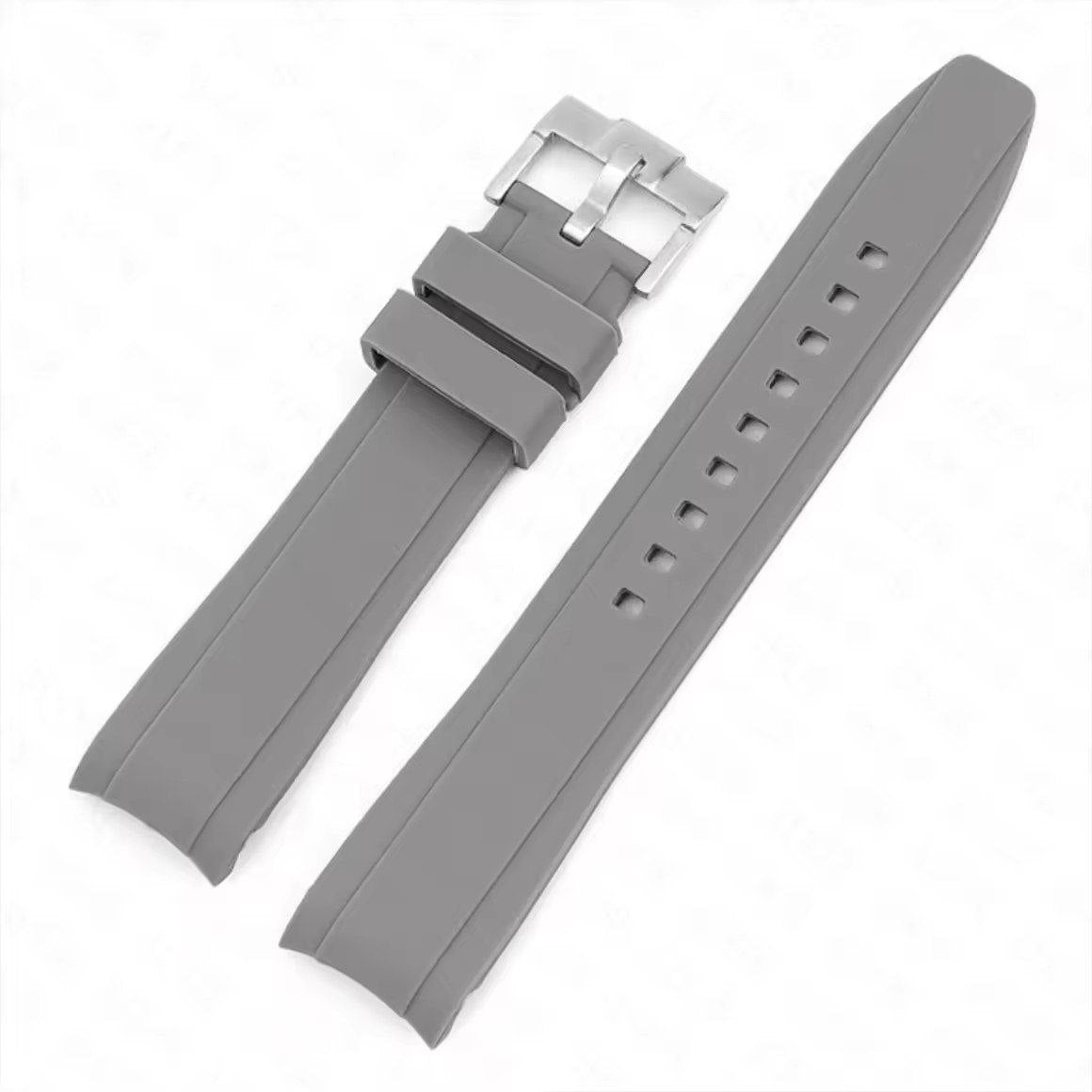 20mm Grey Rubber Strap