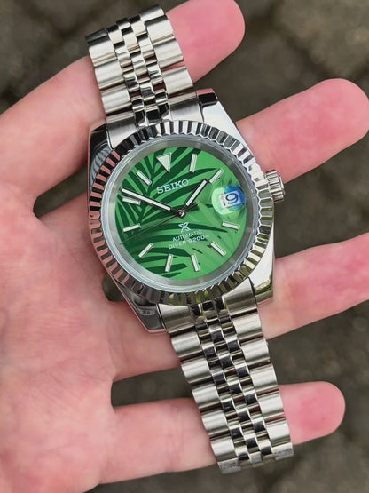 (På lager) "Green Palm" Datejust Mod