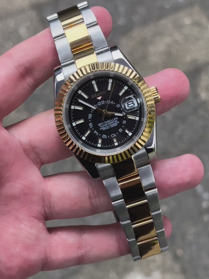 Two Tone "Black Dial" Sky Dweller Mod