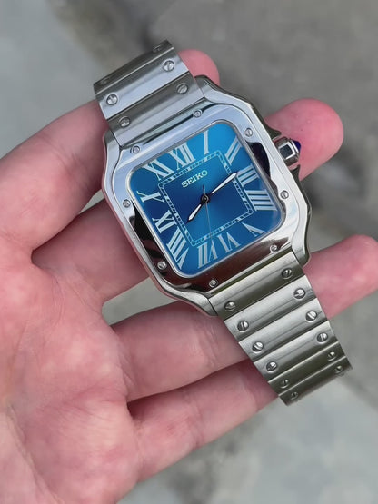 "Blue Dial" Santos Mod