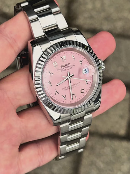 (På lager) Ladies "Pink Arabic" Datejust 40mm Mod