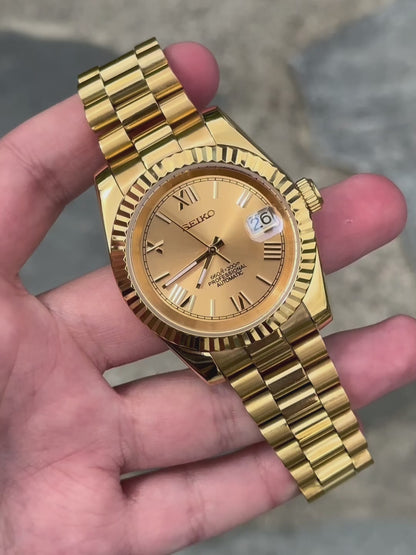 Gold "Roman Dial" President Mod