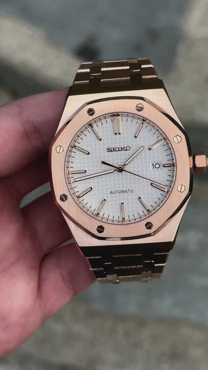 Rosegold "White Dial" Royal Oak Mod