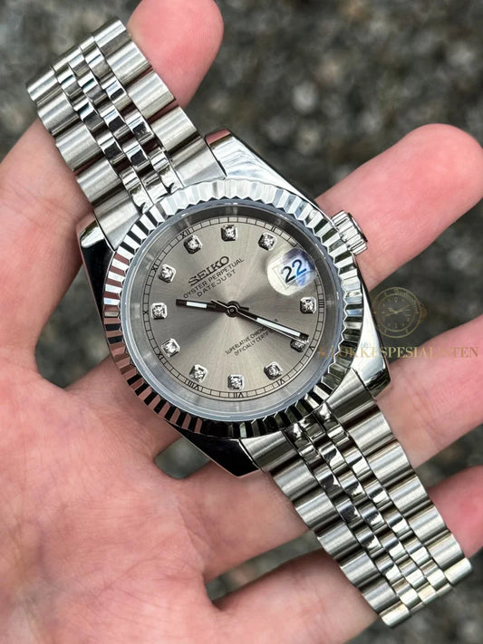 ’Rhodium Diamond’ Datejust Mod