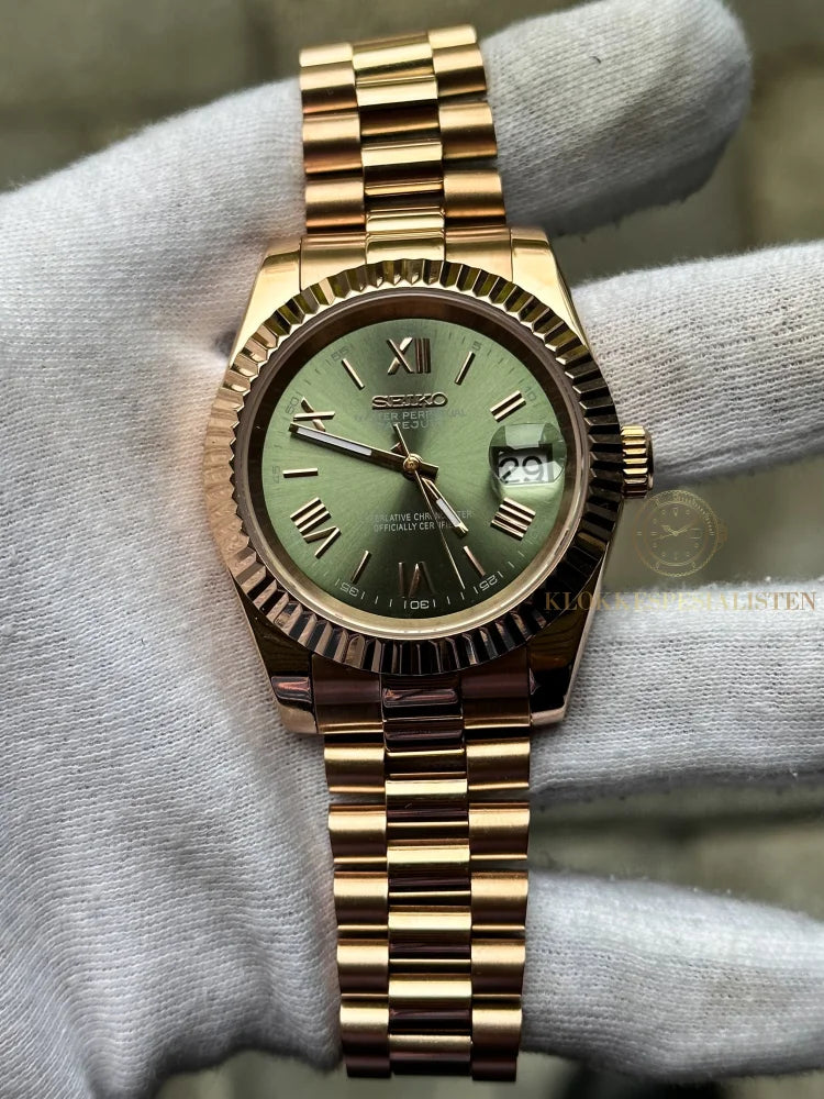 Rosegold ’Olive Dial’ President Mod