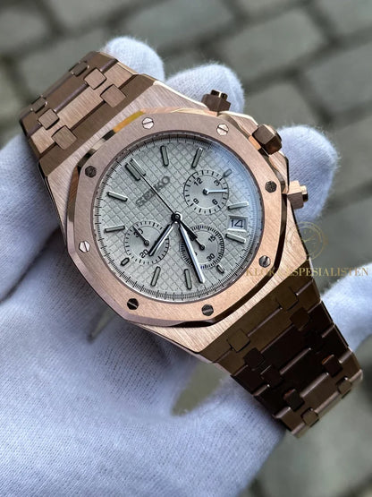 Rosegold ’White Dial’ Royal Oak Chronograph Mod