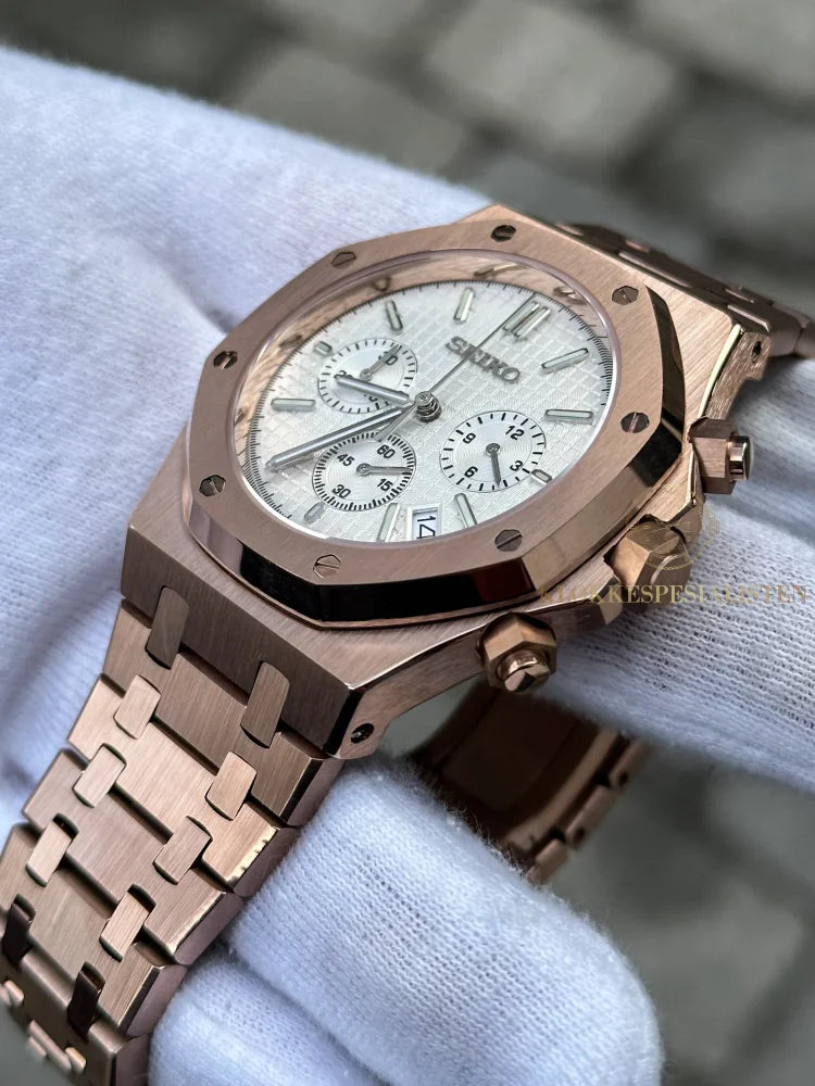 Rosegold ’White Dial’ Royal Oak Chronograph Mod